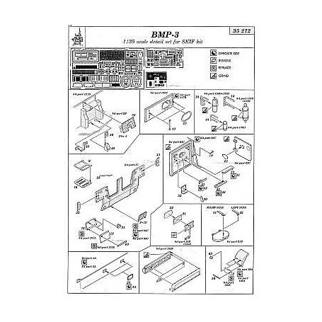 BMP-3 (designed to be assembled with model kits from SKIF) Superdetail kits for military 