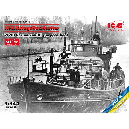 KFK Kriegsfischkutter, WWII German multi-purpose boat (100% new molds) NEW - I quarter Model kit