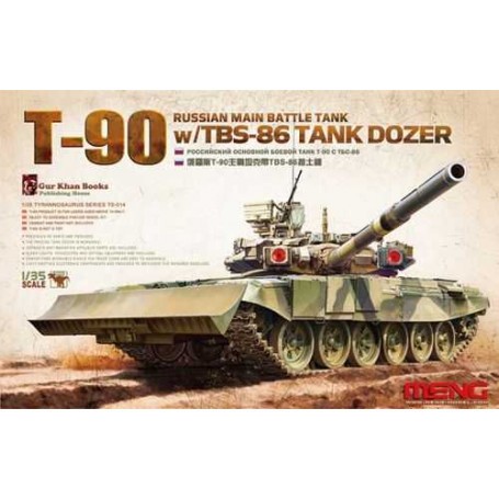 Russian T-90A Main Battle Tank with TBS-86 Tank Dozer kit Model kit