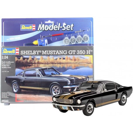 Shelby Mustang Gt 350 Set - box containing the model, paints, brush and glue Model kit